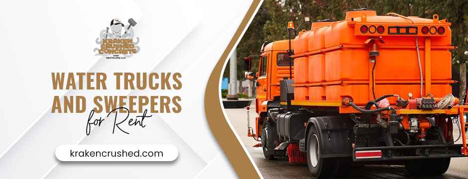 water trucks and sweepers for rent