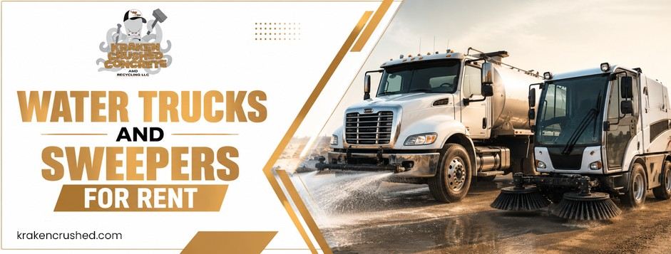 water trucks and sweepers for rent